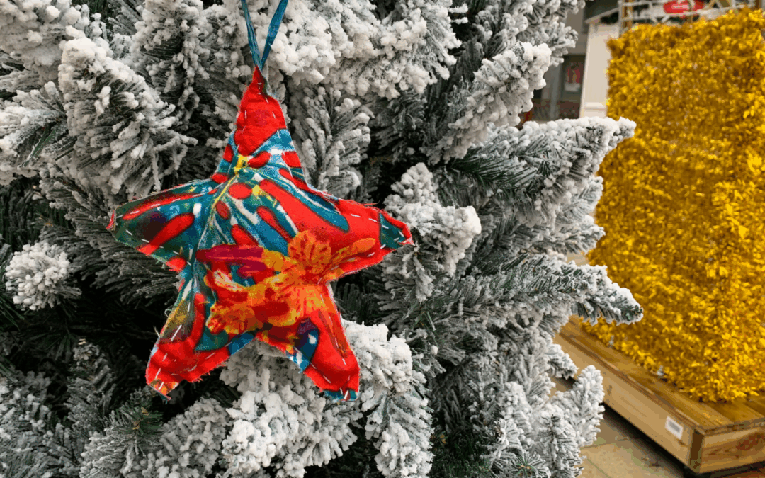 L'étoile de Noël fabriquée par les femmes de l'association d'AFEDA